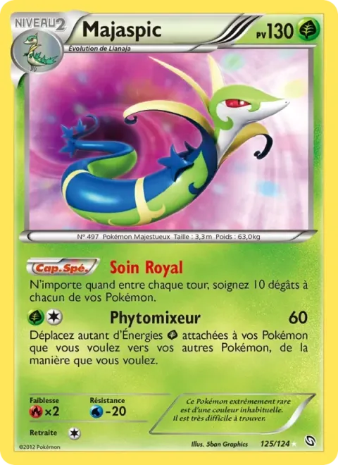 Carte Pokémon Majaspic 125/124, extension Dragons Éxaltés