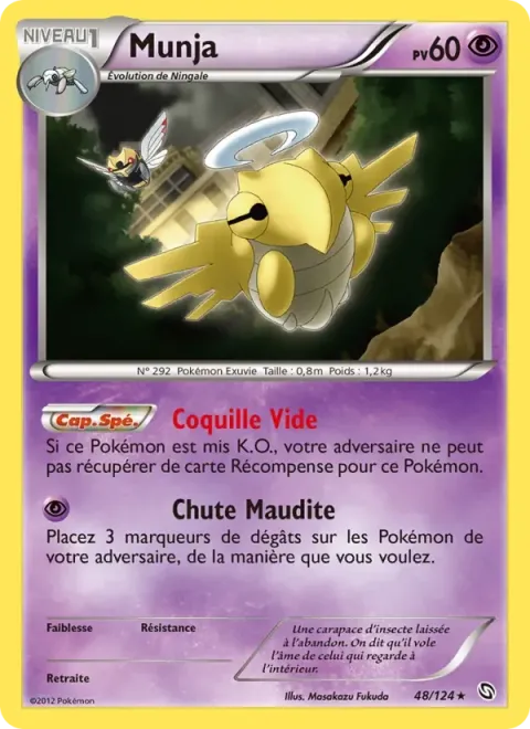 Carte Pokémon Munja 048/124, extension Dragons Éxaltés