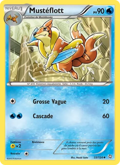 Carte Pokémon Mustéflott 033/124, extension Dragons Éxaltés