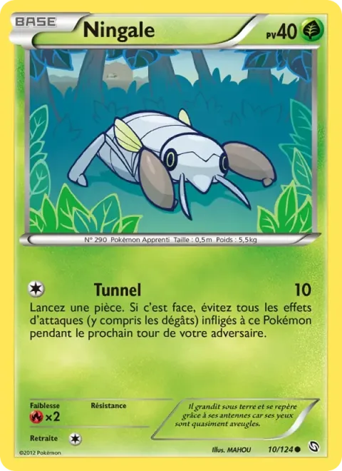 Carte Pokémon Ningale 010/124, extension Dragons Éxaltés