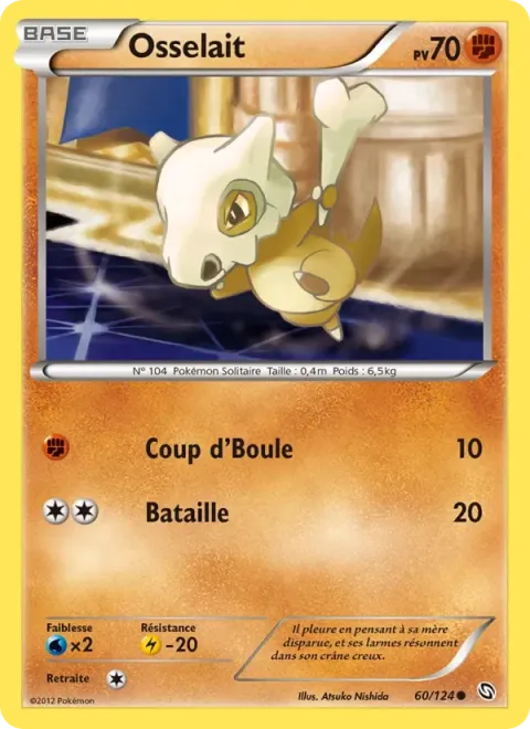 Carte Pokémon Osselait 060/124, extension Dragons Éxaltés