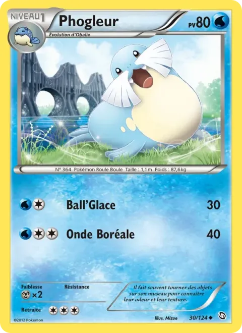 Carte Pokémon Phogleur 030/124, extension Dragons Éxaltés
