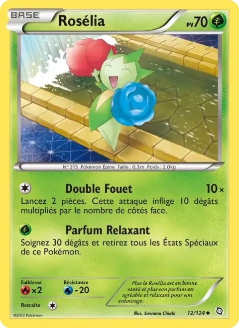 Carte Pokémon Rosélia 012/124, extension Dragons Éxaltés