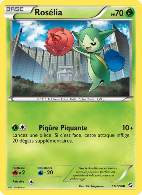 Carte Pokémon Rosélia 013/124, extension Dragons Éxaltés