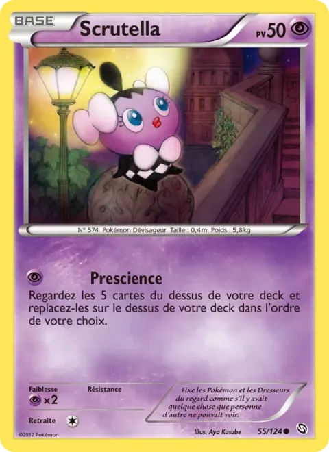 Carte Pokémon Scrutella 055/124, extension Dragons Éxaltés