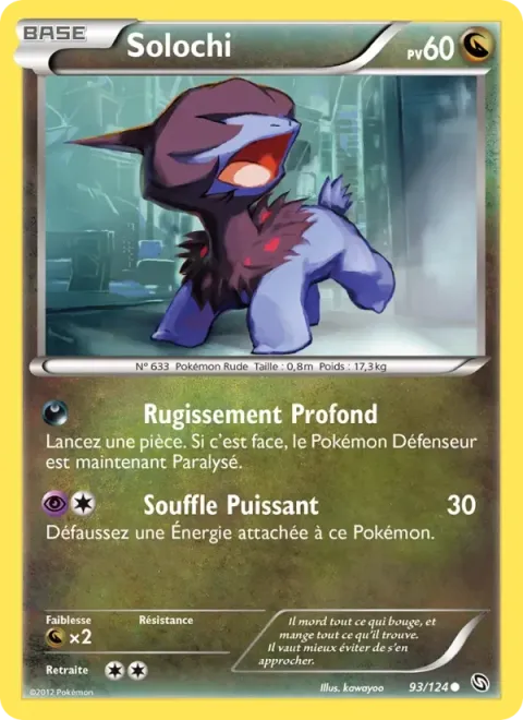 Carte Pokémon Solochi 093/124, extension Dragons Éxaltés