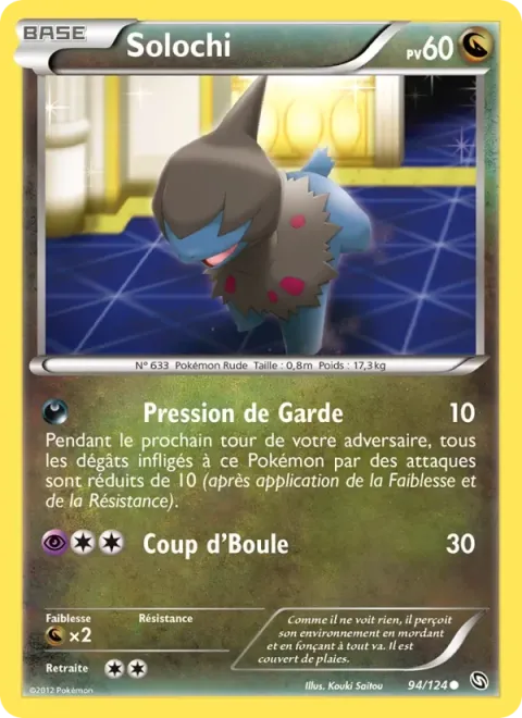 Carte Pokémon Solochi 094/124, extension Dragons Éxaltés