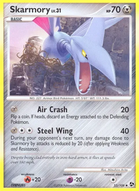 Carte Pokémon Airmure 053/106, extension Duels au Sommets