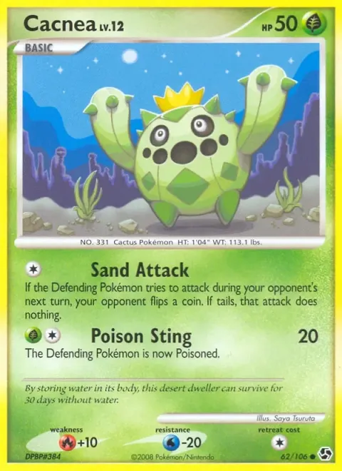 Carte Pokémon Cacnea 062/106, extension Duels au Sommets