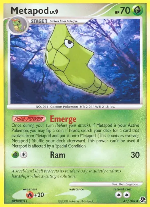 Carte Pokémon Chrysacier 047/106, extension Duels au Sommets