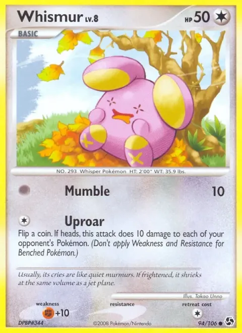 Carte Pokémon Chuchmur 094/106, extension Duels au Sommets