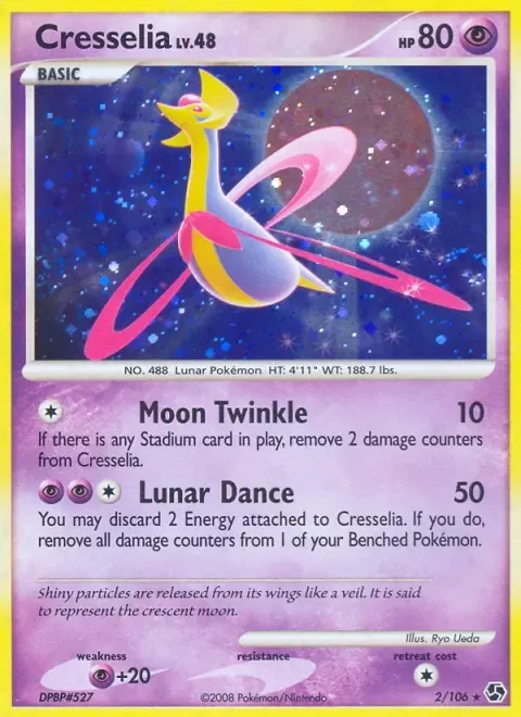 Carte Pokémon Cresselia 002/106, extension Duels au Sommets