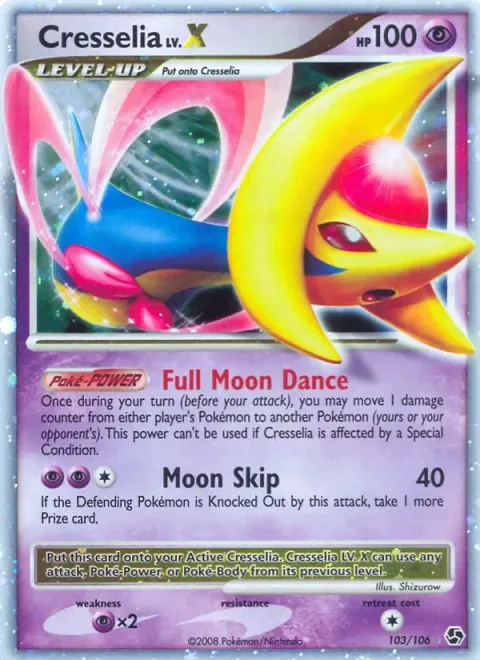 Carte Pokémon Cresselia 103/106, extension Duels au Sommets