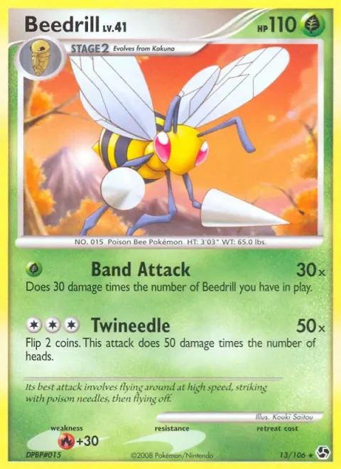 Carte Pokémon Dardargnan 013/106, extension Duels au Sommets