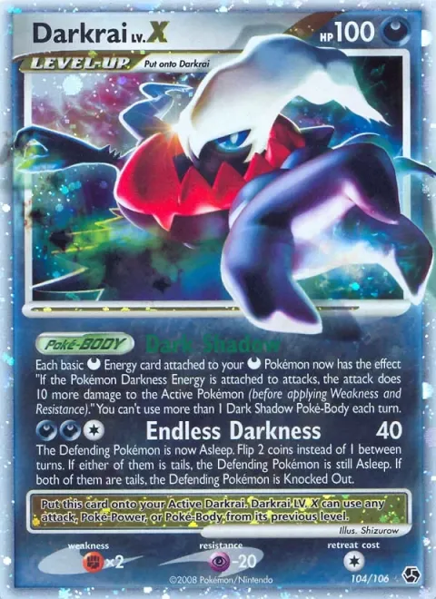 Carte Pokémon Darkrai 104/106, extension Duels au Sommets