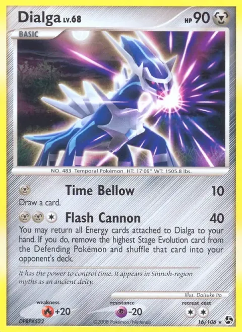 Carte Pokémon Dialga 016/106, extension Duels au Sommets
