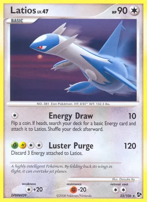Carte Pokémon Latios 023/106, extension Duels au Sommets