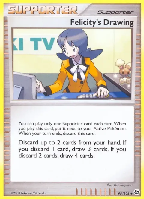 Carte Pokémon Le dessin de Felicity 098/106, extension Duels au Sommets