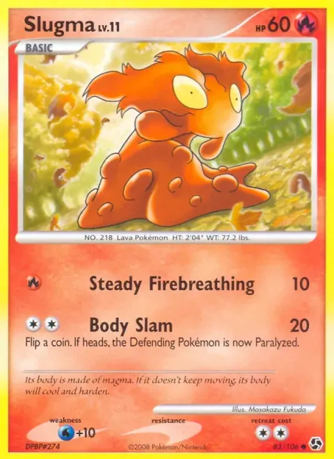 Carte Pokémon Limagma 083/106, extension Duels au Sommets