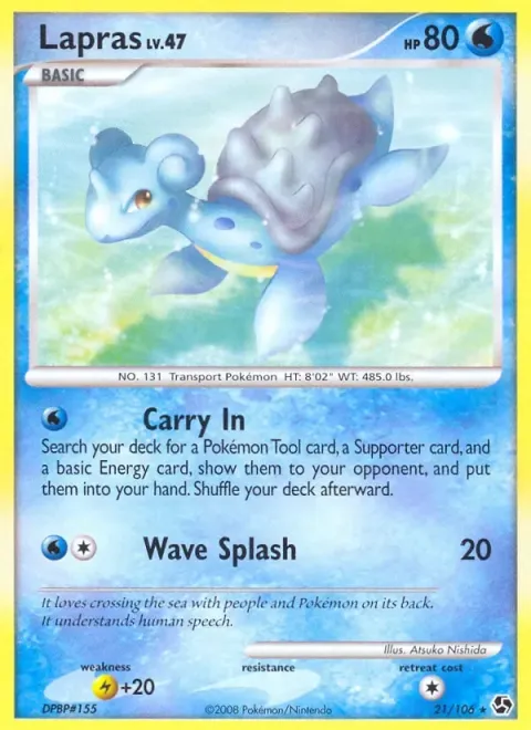 Carte Pokémon Lokhlass 021/106, extension Duels au Sommets