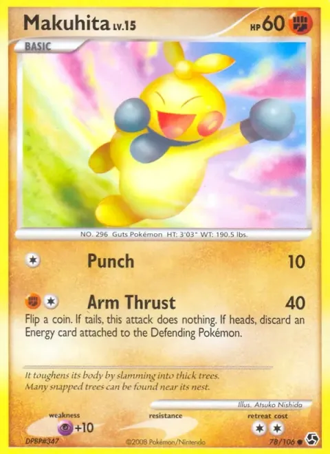 Carte Pokémon Makuhita 078/106, extension Duels au Sommets