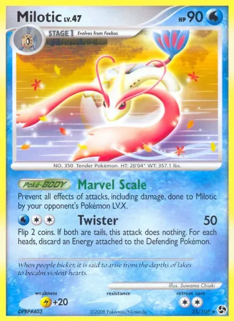 Carte Pokémon Milobellus 025/106, extension Duels au Sommets