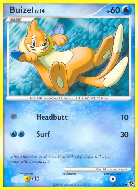 Carte Pokémon Mustébouée 061/106, extension Duels au Sommets
