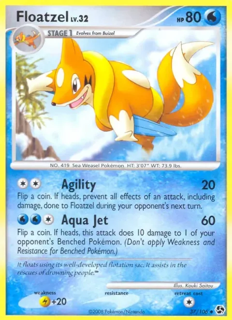 Carte Pokémon Mustéflott 037/106, extension Duels au Sommets