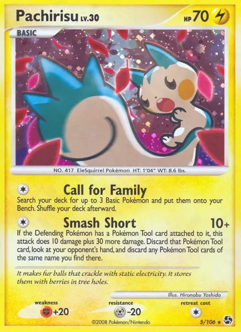Carte Pokémon Pachirisu 005/106, extension Duels au Sommets