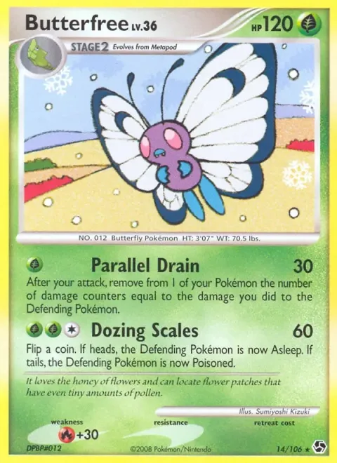 Carte Pokémon Papilusion 014/106, extension Duels au Sommets
