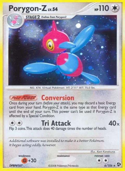 Carte Pokémon Porygon-Z 006/106, extension Duels au Sommets