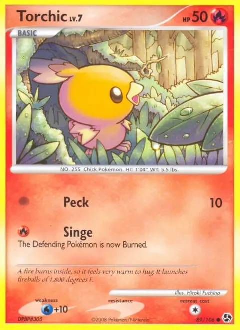 Carte Pokémon Poussifeu 089/106, extension Duels au Sommets