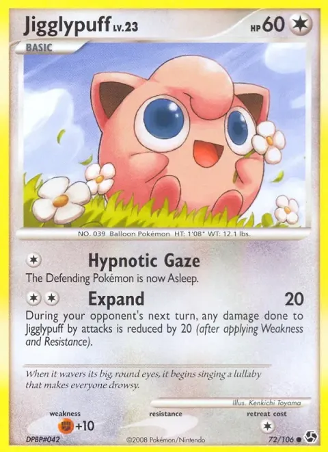Carte Pokémon Rondoudou 072/106, extension Duels au Sommets