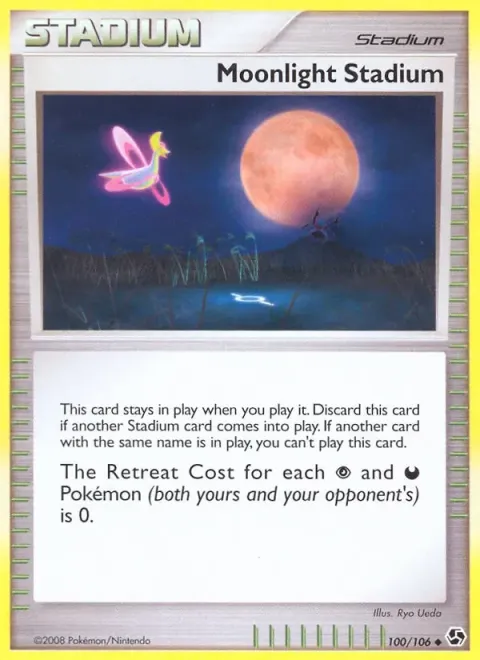 Carte Pokémon Stade clair de lune 100/106, extension Duels au Sommets