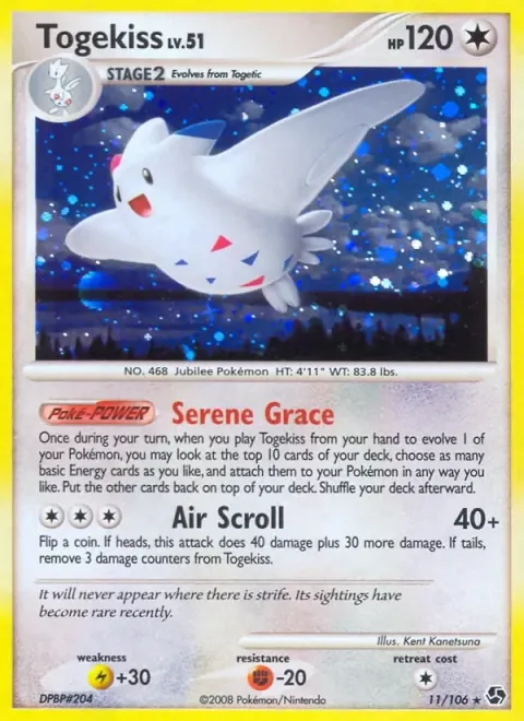 Carte Pokémon Togekiss 011/106, extension Duels au Sommets