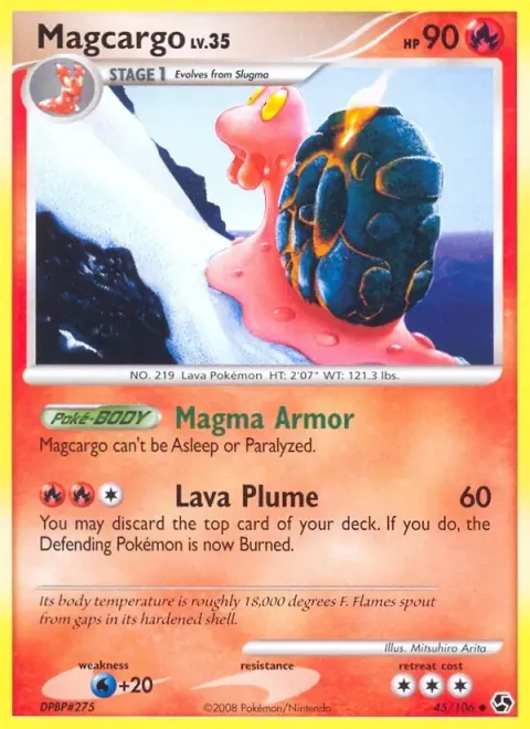 Carte Pokémon Volcaropod 045/106, extension Duels au Sommets