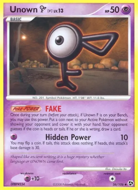 Carte Pokémon Zarbi F 056/106, extension Duels au Sommets