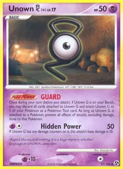 Carte Pokémon Zarbi G 057/106, extension Duels au Sommets