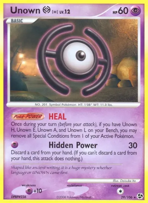 Carte Pokémon Zarbi H 029/106, extension Duels au Sommets