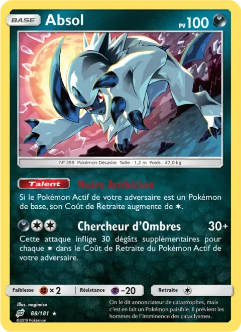 Carte Pokémon Absol 088/181, extension Duo de Choc