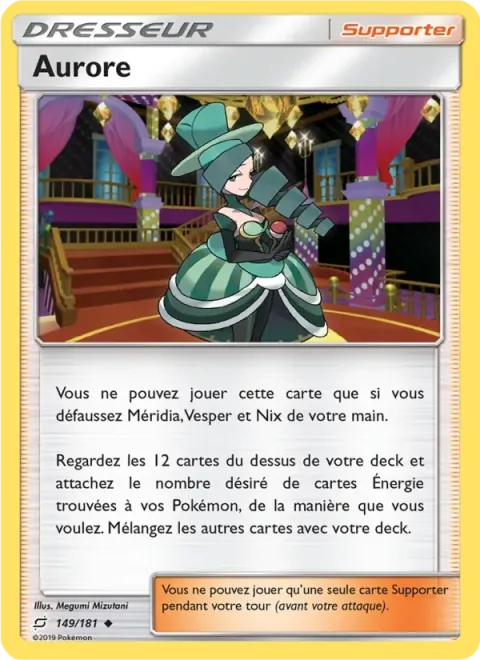Carte Pokémon Aurore 149/181, extension Duo de Choc