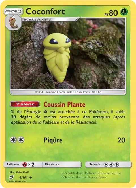 Carte Pokémon Coconfort 004/181, extension Duo de Choc