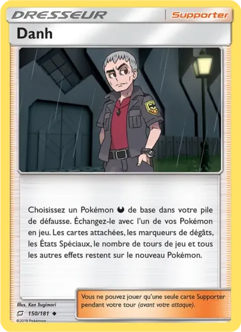 Carte Pokémon Danh 150/181, extension Duo de Choc