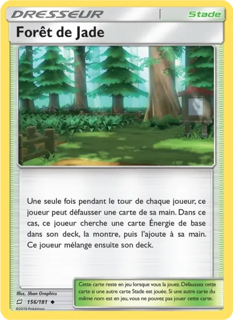 Carte Pokémon Forêt de Jade 156/181, extension Duo de Choc