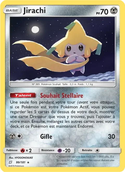 Carte Pokémon Jirachi 099/181, extension Duo de Choc