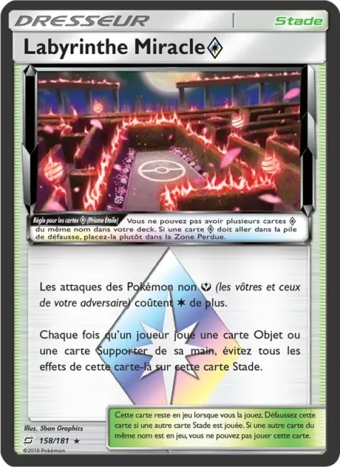 Carte Pokémon Labyrinthe Miracle ◇ 158/181, extension Duo de Choc