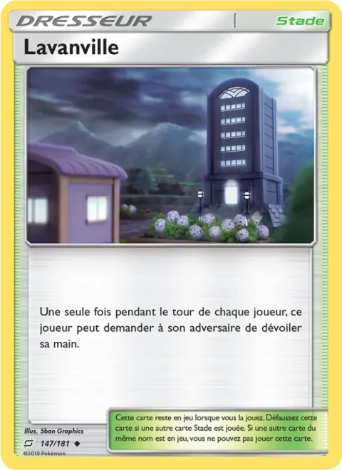 Carte Pokémon Lavanville 147/181, extension Duo de Choc