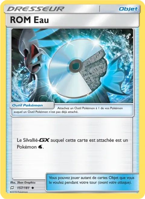 Carte Pokémon ROM Eau 157/181, extension Duo de Choc
