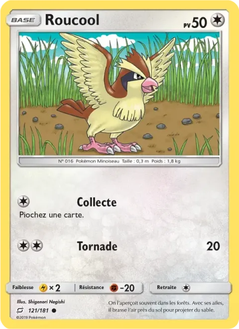 Carte Pokémon Roucool 121/181, extension Duo de Choc