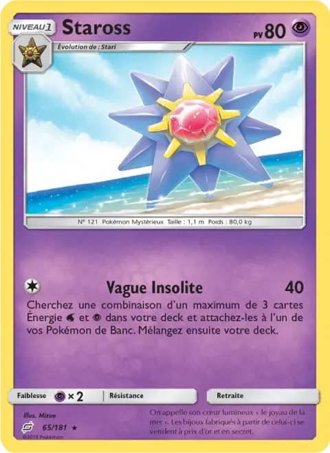 Carte Pokémon Staross 065/181, extension Duo de Choc